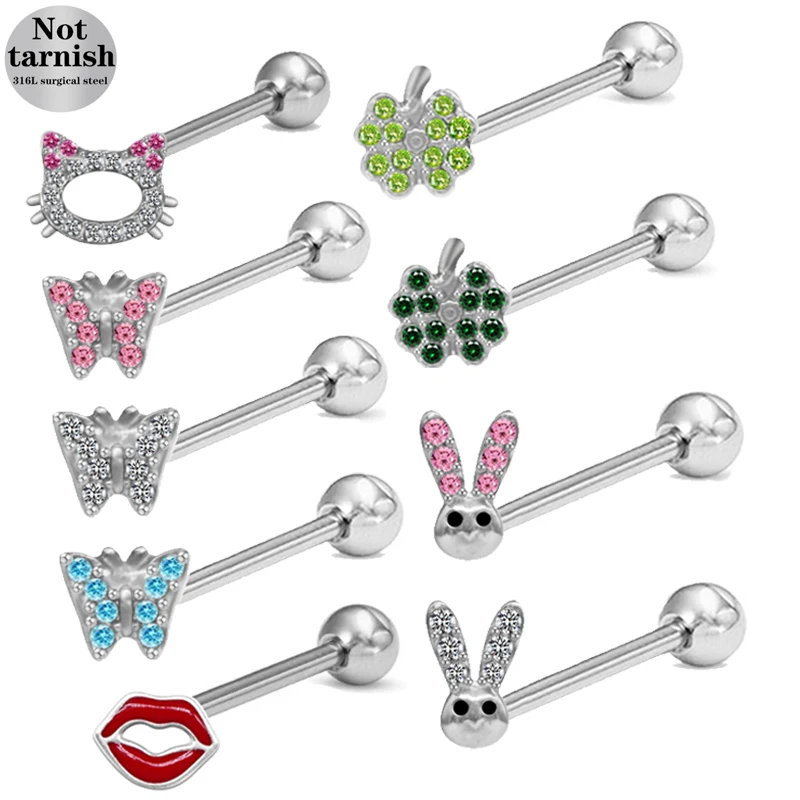 316L Surgical Steel Tongue Ring For Tongue Piercing