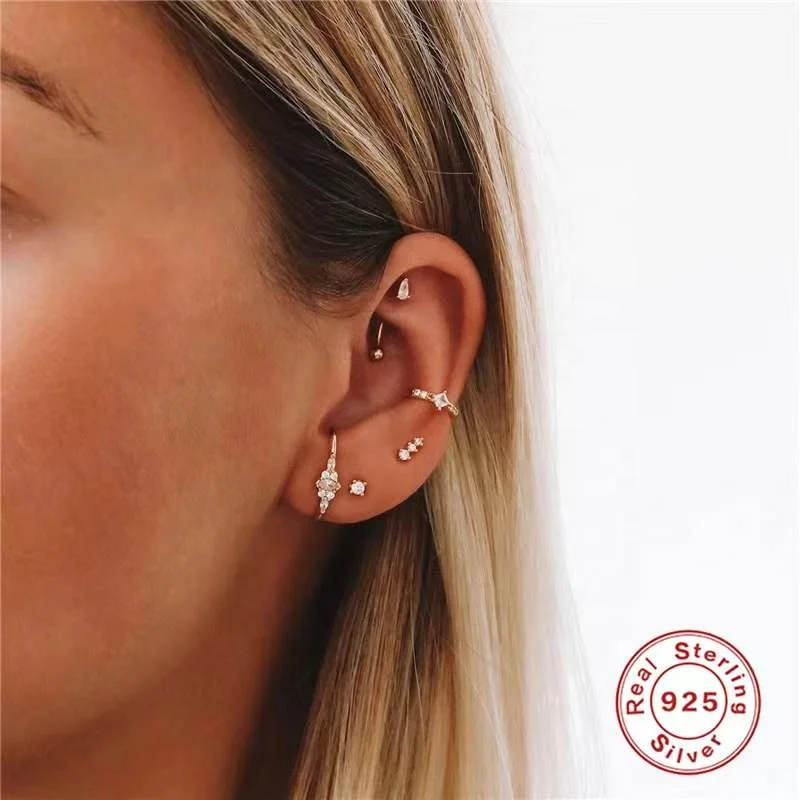 925 Silver Piercing Earring For Ear Piercing - Image 2