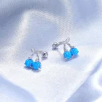 925 Silver Heart Cartilage Stud For Cartilage Or Helix Piercing