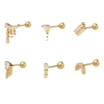 925 Silver Moon Piercing Earring For Ear Piercing