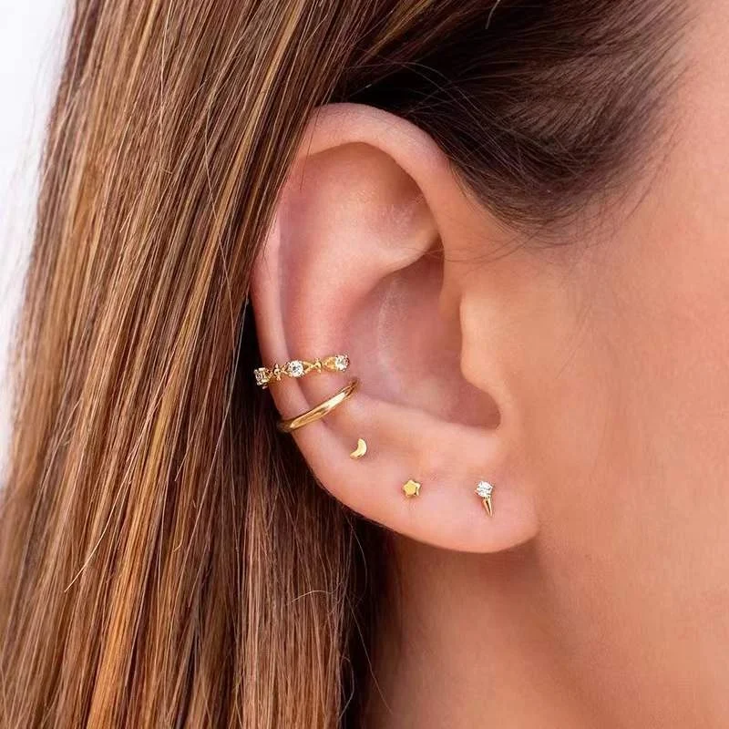 925 Silver Cartilage Stud For Cartilage Or Helix Piercing