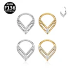 ASTM F136 Titanium Nose Ring For Nose Piercing