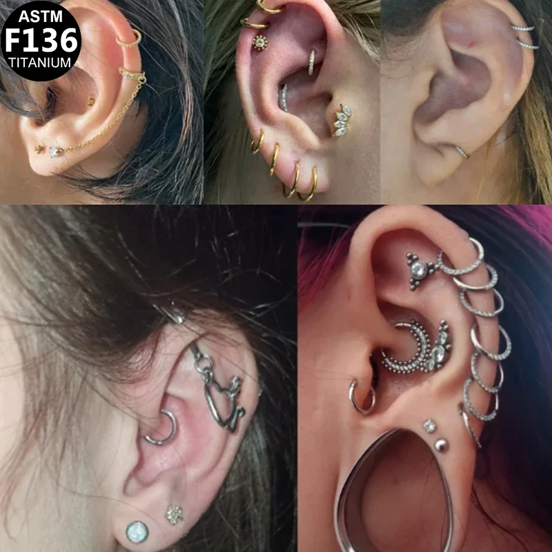 ASTM F136 Titanium Segment Clicker Ring For Septum Or Nose Piercing - Image 2
