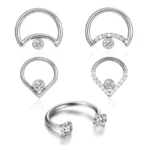 ASTM F136 Titanium Nose Ring For Nose Piercing
