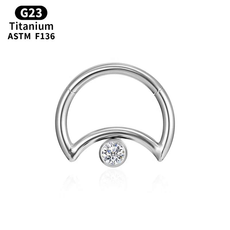 ASTM F136 Titanium Nose Ring For Nose Piercing - Image 2