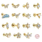 925 Silver Butterfly Piercing Earring For Ear Piercing
