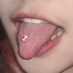 316L Surgical Steel 14G Heart Tongue Ring For Tongue Piercing