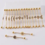 316L Surgical Steel 16G Industrial Barbell For Industrial Piercing
