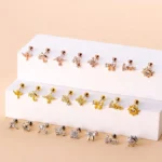 316L Surgical Steel 20G Bow Cartilage Stud For Cartilage Or Helix Piercing