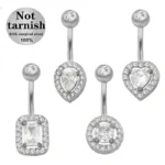 316L Surgical Steel Belly Button Ring For Navel Piercing
