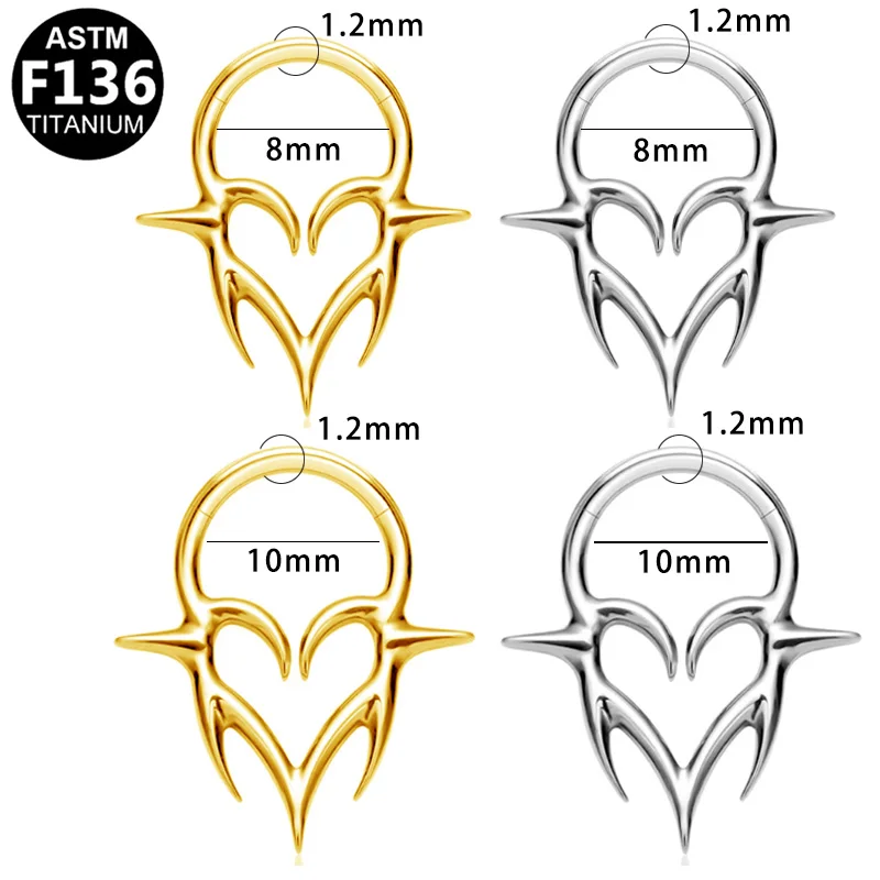 ASTM F136 Titanium Nose Ring For Nose Piercing