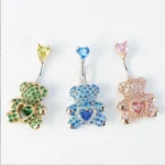 925 Silver Belly Button Ring For Navel Piercing