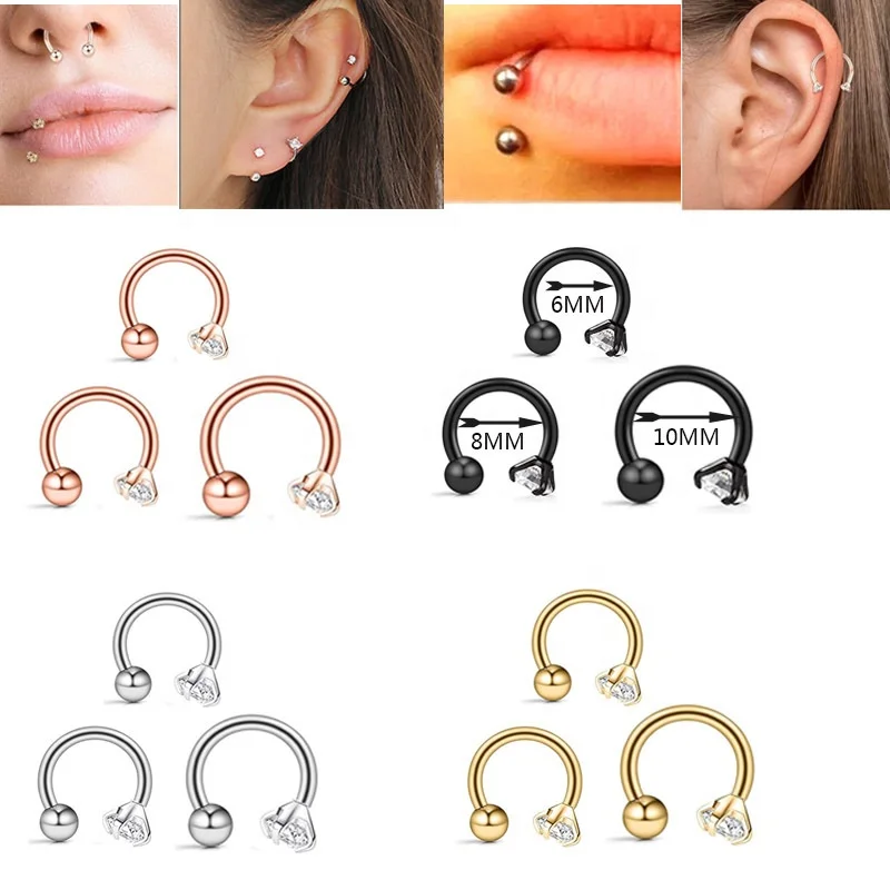 316L Surgical Steel Nose Ring For Nose Piercing - Image 2