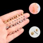 316L Surgical Steel Moon Star Cartilage Stud For Cartilage Or Helix Piercing