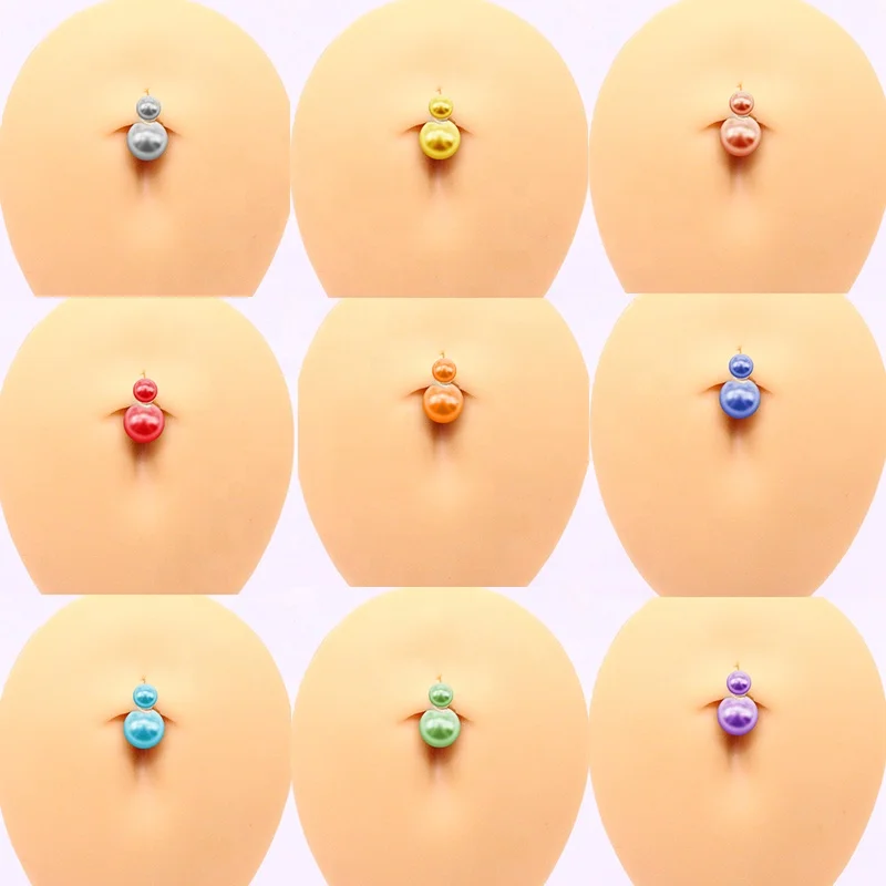ASTM F136 Titanium Belly Button Ring For Navel Piercing