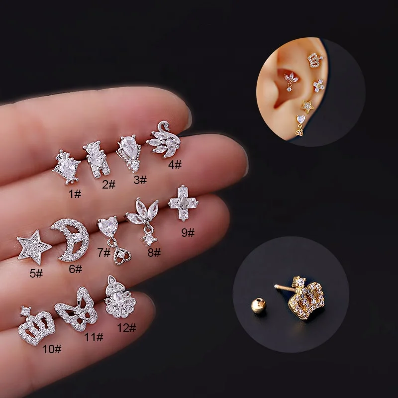 316L Surgical Steel Piercing Earring For Ear Piercing - Image 2