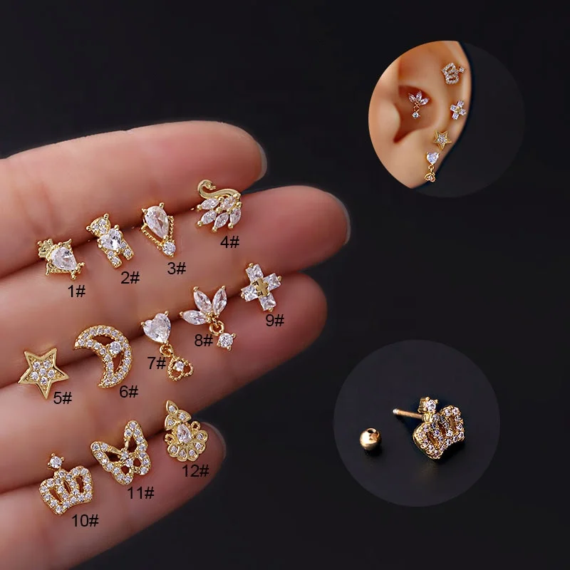 316L Surgical Steel Piercing Earring For Ear Piercing