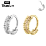ASTM F136 Titanium Nose Ring For Nose Piercing