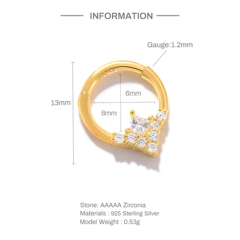 925 Silver Nose Ring For Nose Piercing - Image 2