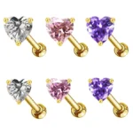 316L Surgical Steel Heart Piercing Earring For Ear Piercing