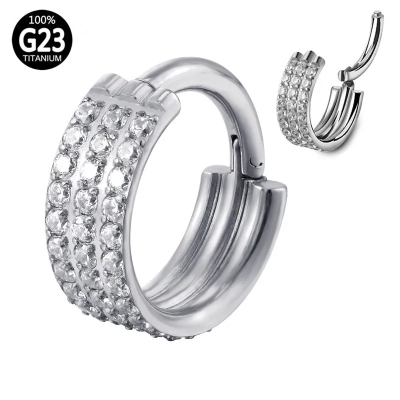 ASTM F136 Titanium Nose Ring For Nose Piercing