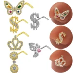 316L Surgical Steel Butterfly Nose Stud For Nose Piercing