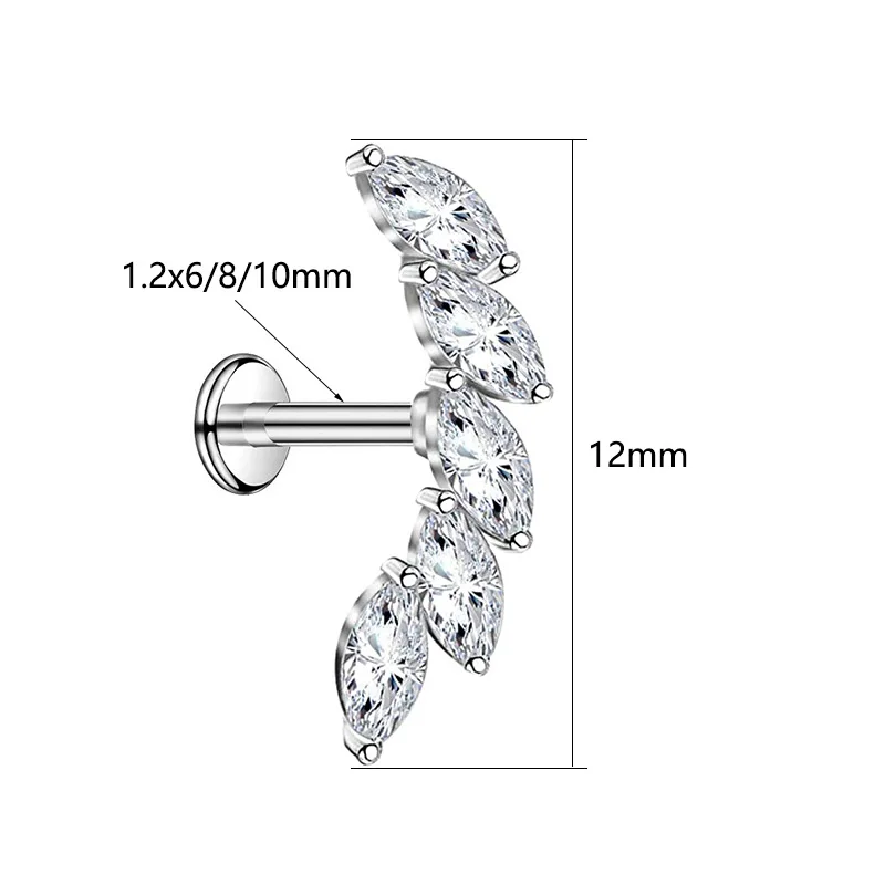 316L Surgical Steel Piercing Earring For Ear Piercing - Image 2