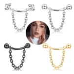 316L Surgical Steel Chain Eyebrow Ring For Eyebrow Piercing