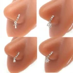 316L Surgical Steel Butterfly Chain Nose Ring For Nose Piercing