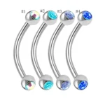 316L Surgical Steel Snake Tongue Ring For Tongue Piercing