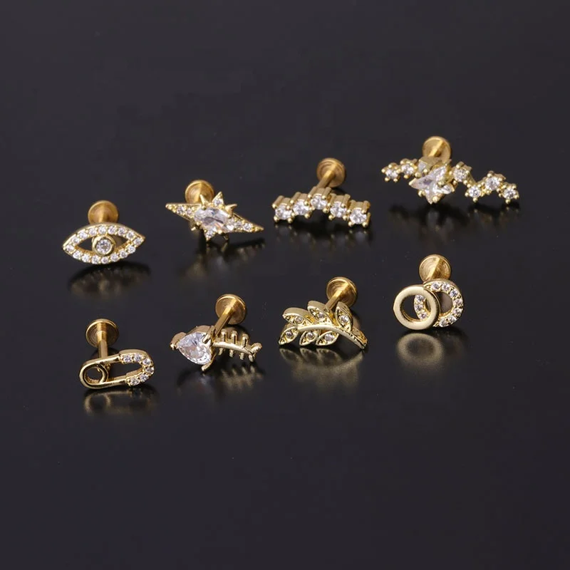 316L Surgical Steel Labret Stud For Lip Or Cartilage Piercing - Image 2