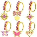 316L Surgical Steel Butterfly Nose Ring For Nose Piercing