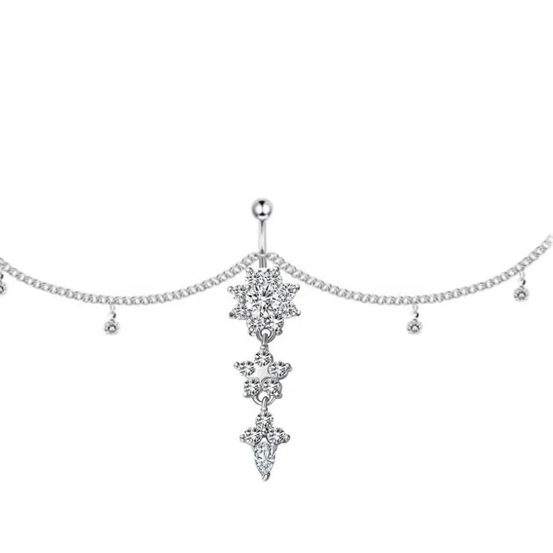 ASTM F136 Titanium Flower Heart Body Chain - Image 2