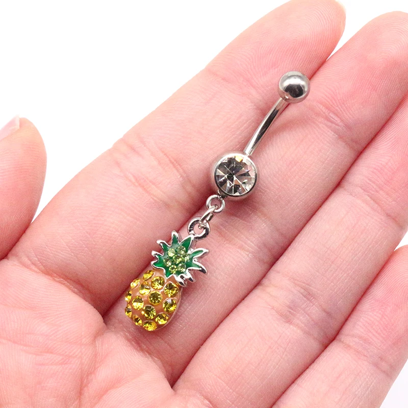 316L Surgical Steel Belly Button Ring For Navel Piercing - Image 2