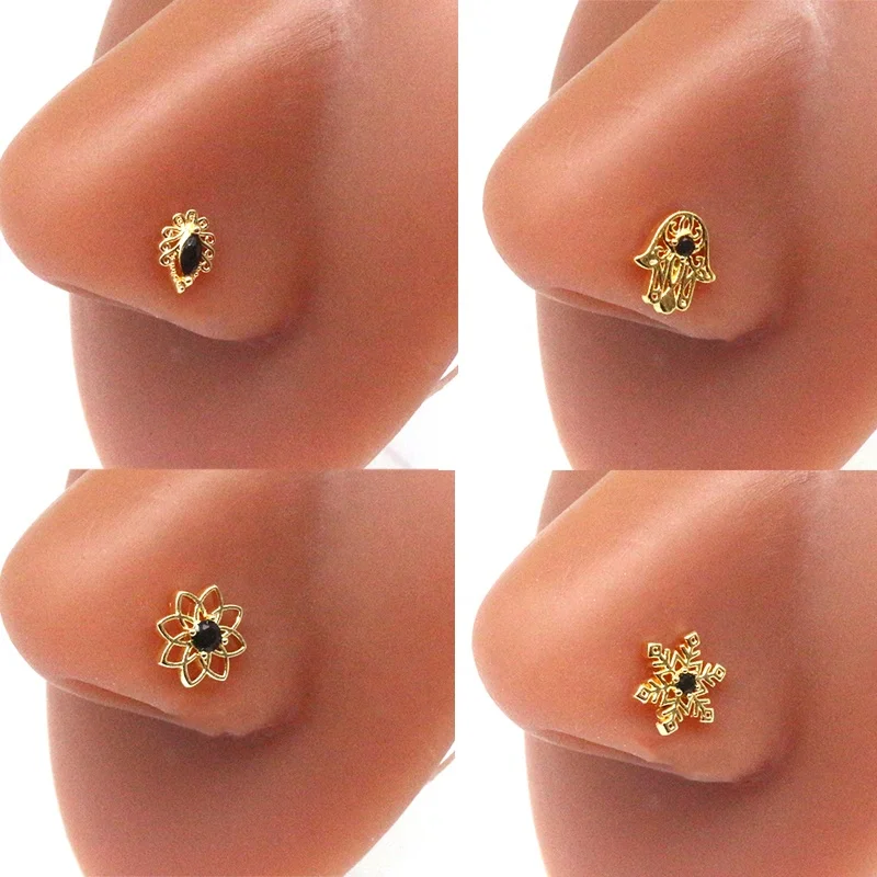 316L Surgical Steel Flower Nose Ring For Nose Piercing