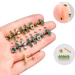 316L Surgical Steel CZ Cartilage Stud For Cartilage Or Helix Piercing