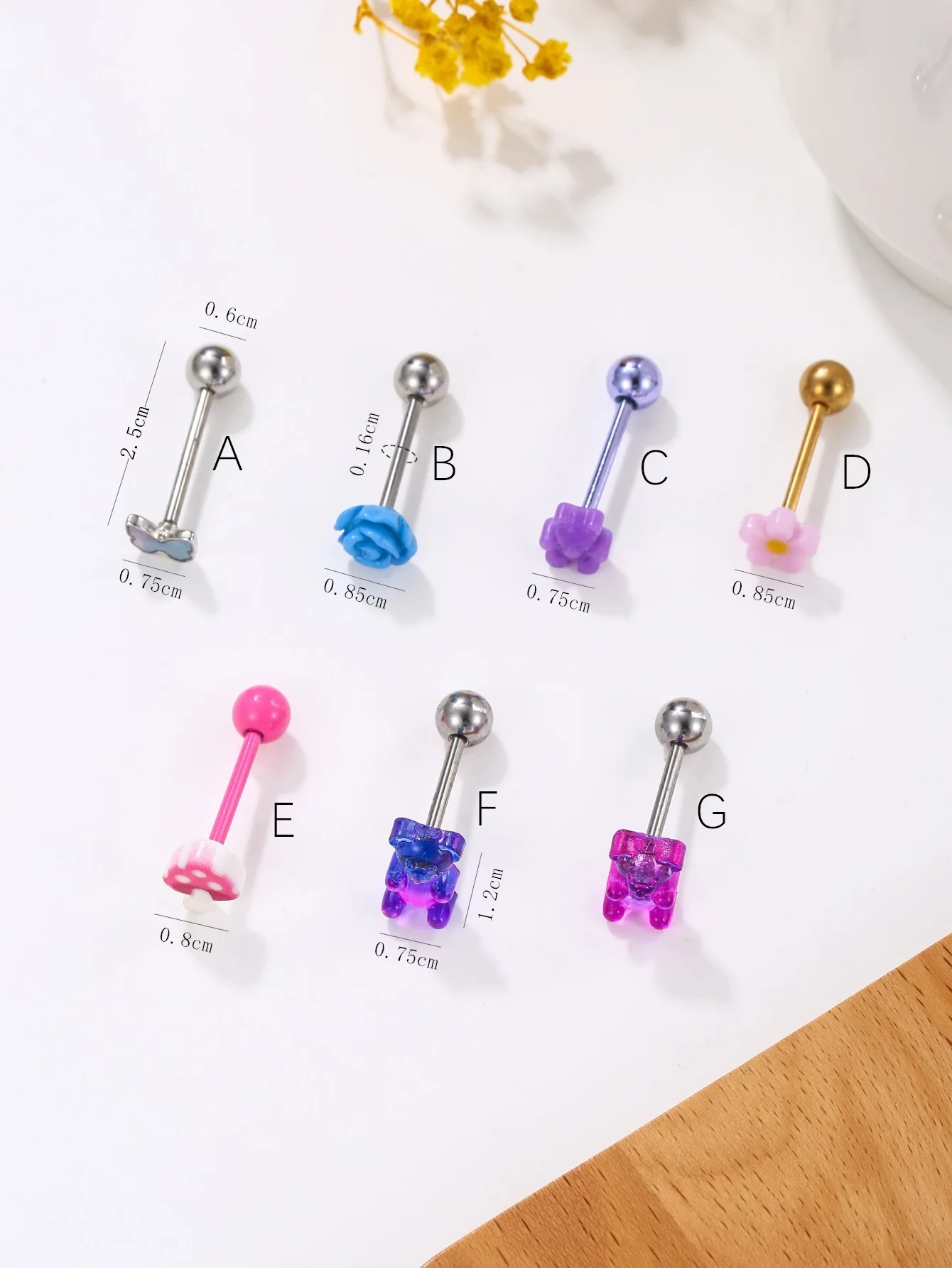 316L Surgical Steel 14G Snake Tongue Ring For Tongue Piercing - Image 2