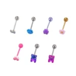316L Surgical Steel 14G Snake Tongue Ring For Tongue Piercing