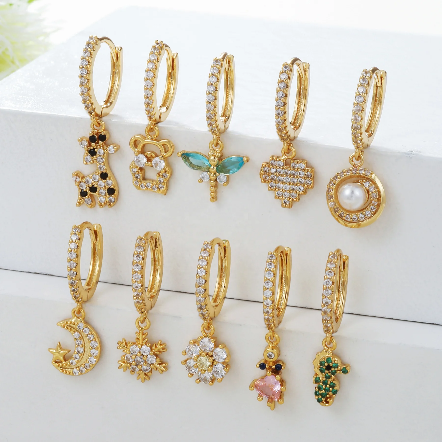 316L Surgical Steel CZ Piercing Earring For Ear Piercing - Image 2
