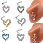 316L Surgical Steel Heart Nose Ring For Nose Piercing