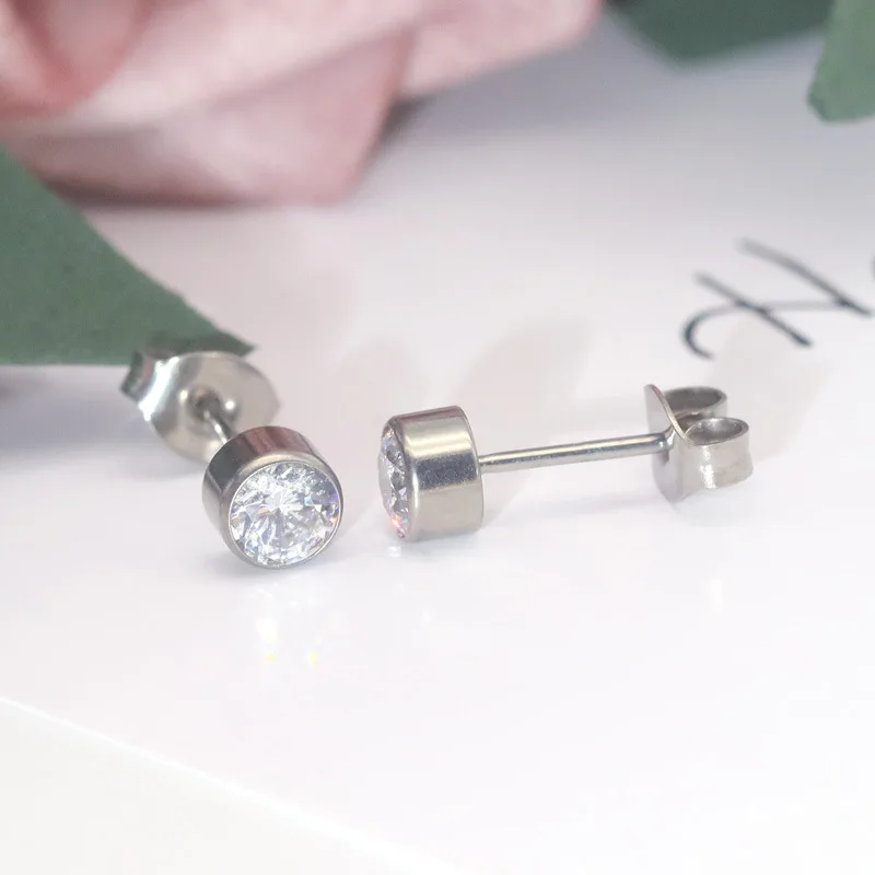 ASTM F136 Titanium Opal Cartilage Stud For Cartilage Or Helix Piercing - Image 2