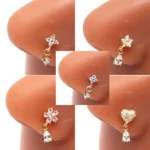925 Silver L-shaped Nose Stud For Nose Piercing