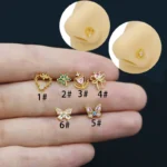316L Surgical Steel Butterfly Nose Stud For Nose Piercing