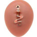 316L Surgical Steel Snake Belly Button Ring For Navel Piercing