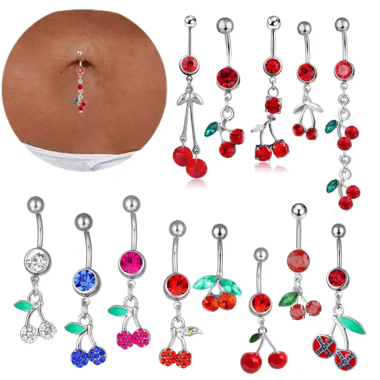 316L Surgical Steel Belly Button Ring For Navel Piercing