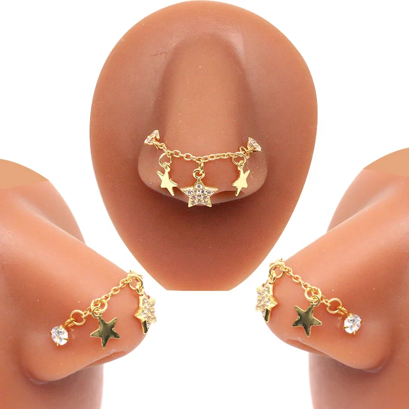 316L Surgical Steel Butterfly Star Nose Ring For Nose Piercing - Image 2