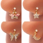 316L Surgical Steel Butterfly Nose Ring For Nose Piercing