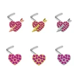 316L Surgical Steel Heart Nose Ring For Nose Piercing