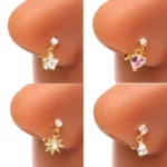316L Surgical Steel CZ Nose Ring For Nose Piercing