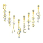 Fake Butterfly Flower Belly Button Ring For Navel Piercing